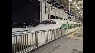 東北新幹線　福島駅　やまびこ157号　E2系J66編成200系リバイバルカラー