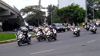 Kenya's President Uhuru Kenyatta's Motorcade On Mombasa Road.