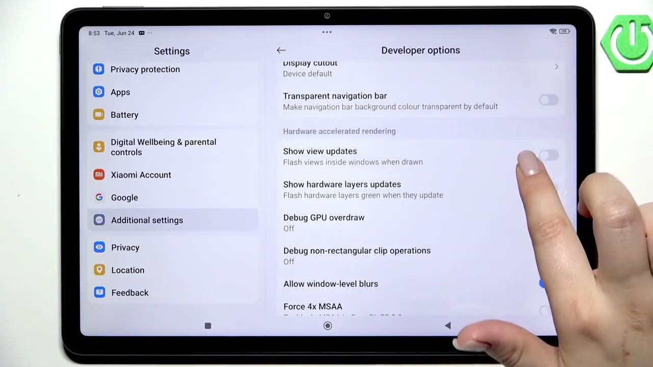 REDMI Pad 2 4G – كيفية تفعيل خيارات المطور