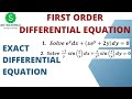 Examples on exact differential equations bsc maths engineering maths
