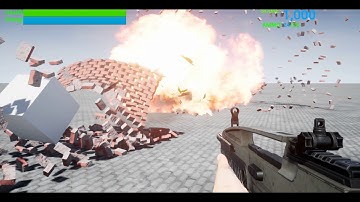 Game "Nextgen Sandbox" Brick and Rigid Body Simulation Unreal Engine