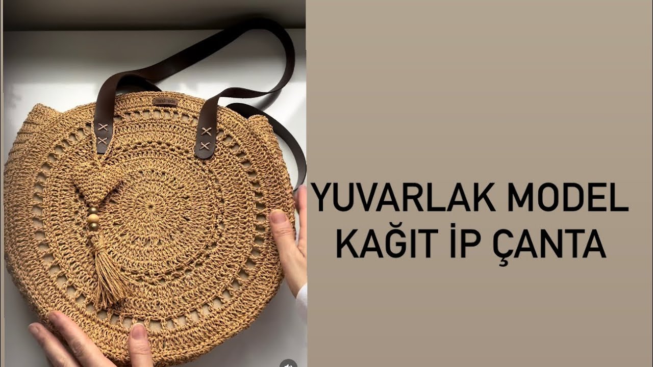 Yuvarlak Model Kağıt İp Çanta