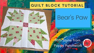 Quilt Block Tutorials - Bear's Paw