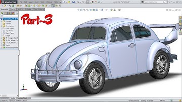 SolidWork_Volkswagen Beetle Car  Modeling | Advance Surface Modeling in SolidWorks _ Part-3