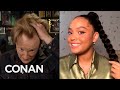 Kiersey Clemons Found A Spider In Her Hair CONAN On TBS 