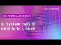 9. System calls for Process management || fork() Algorithm || Shell in UNIX || KLU || Madhav PVL