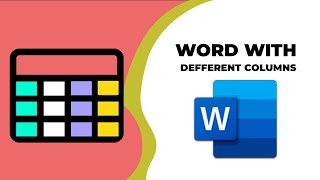 How to make a table in word with different columns