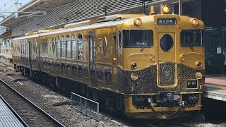 【博多駅・キロシ47・団体】キロシ47-9176+キロシ47-3505 或る列車発着シーン