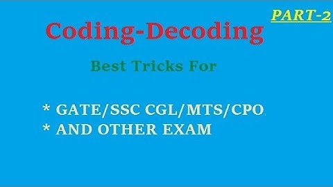 CODING DECODING Reasoning Tricks in Hindi/coding decoding short tricks part-2