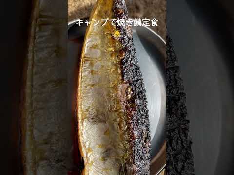 炭火で焼き魚はただのご馳走🤦‍♂️ #shorts#ソロキャンプ