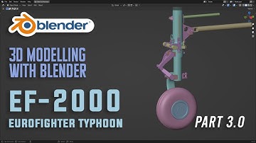 Blender 3.1 : How to 3D Modelling Eurofighter Typhoon EF2000 Part-3 : Modelling nose landing gear