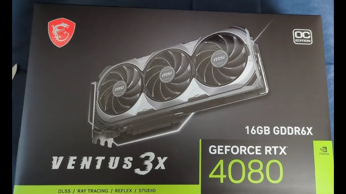 Placa de Vídeo MSI NVIDIA GeForce RTX 4080 Ventus 3X OC 16GB GDDR6X DLSS  Ray Tracing 912-V511-044