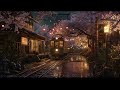 Night Sakura Tram 🌸 Relaxing Japanese Ambient Music for Sleep & Study