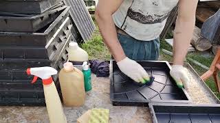 Готовим формы для тротуарной плитки правильно!!! Эмульсол! Приготовление эмульсии.