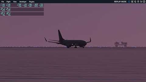 X-Plane 11 Demo Alaska 737-8(90) takeoff replay with max antialiasing