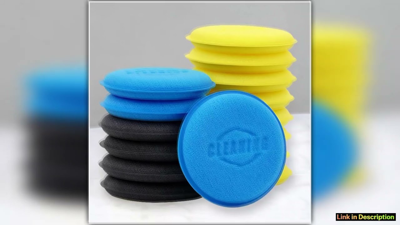 12Pcs Car Foam Sponge Wax Applicator Cleaning Detailing Pads Car Waxing Polishing Pad Home Car