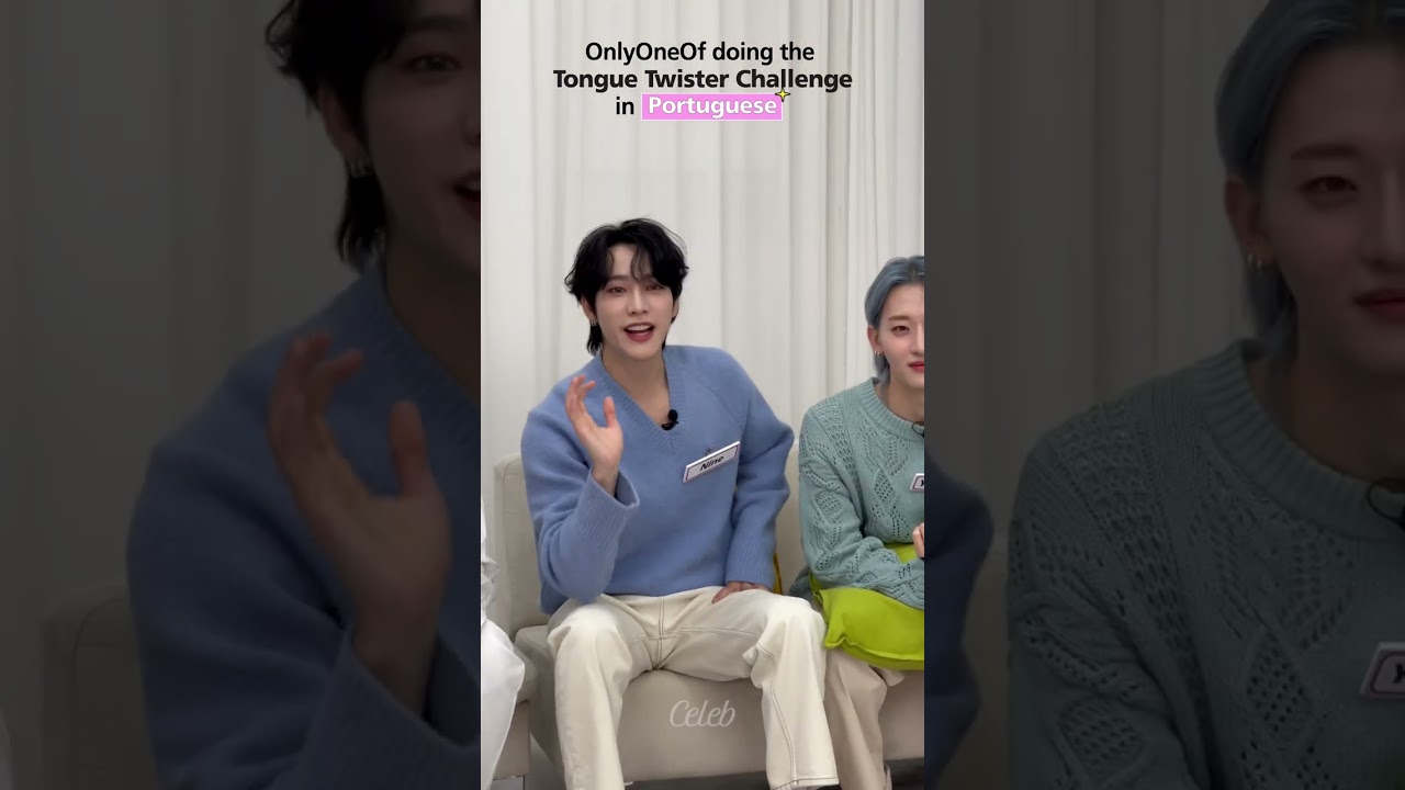 K-pop group OnlyOneOf tries out the Tongue Twister Challenge in PORTUGUESE! 😯