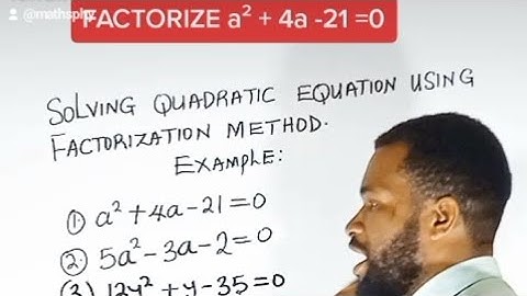 QUADRATIC EQUATION. FACTORIZATION METHOD.  5a² -3a -2=0