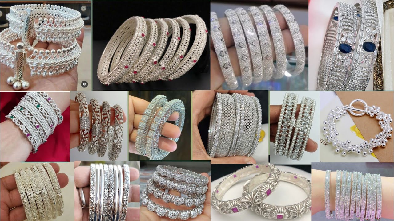Silver bangles design |new bangles design | jewelry design Silver |  bangles design