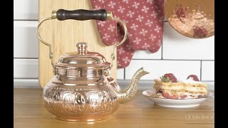 DEMMEX Copper Teapot Kettle Stovetop Tea Pot