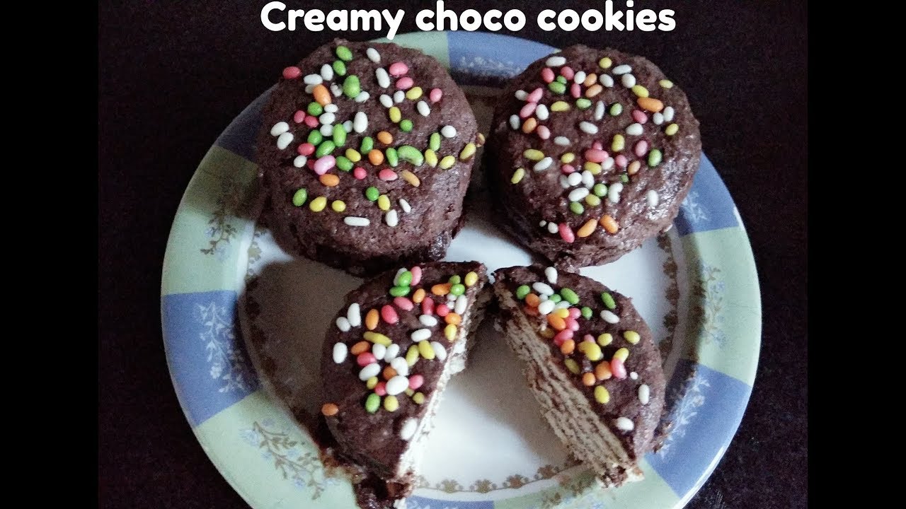 Creamy Choco Cookies Recipe In Hindi , No Bake Biscuit Cake , Very
