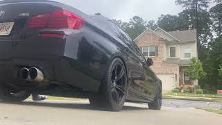 F10 Bmw m5 cold start with downpipes cold start delete