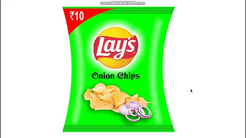 Lays Chips Packaging Design in CorelDraw #3D Pouch Design