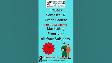 TYBMS Marketing Elective Crash Course @Rs 999 #tybms #crashcourse #mumbaiuniversity