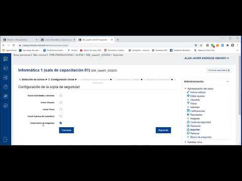 Importar el contenido de un espacio virtual a otro espacio