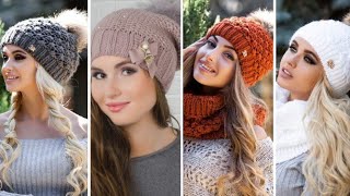 قبعة شتوية💖أجمل وأشيك موديلات🌸🌸 قبعات الشتاء للبنات 🌸🌸