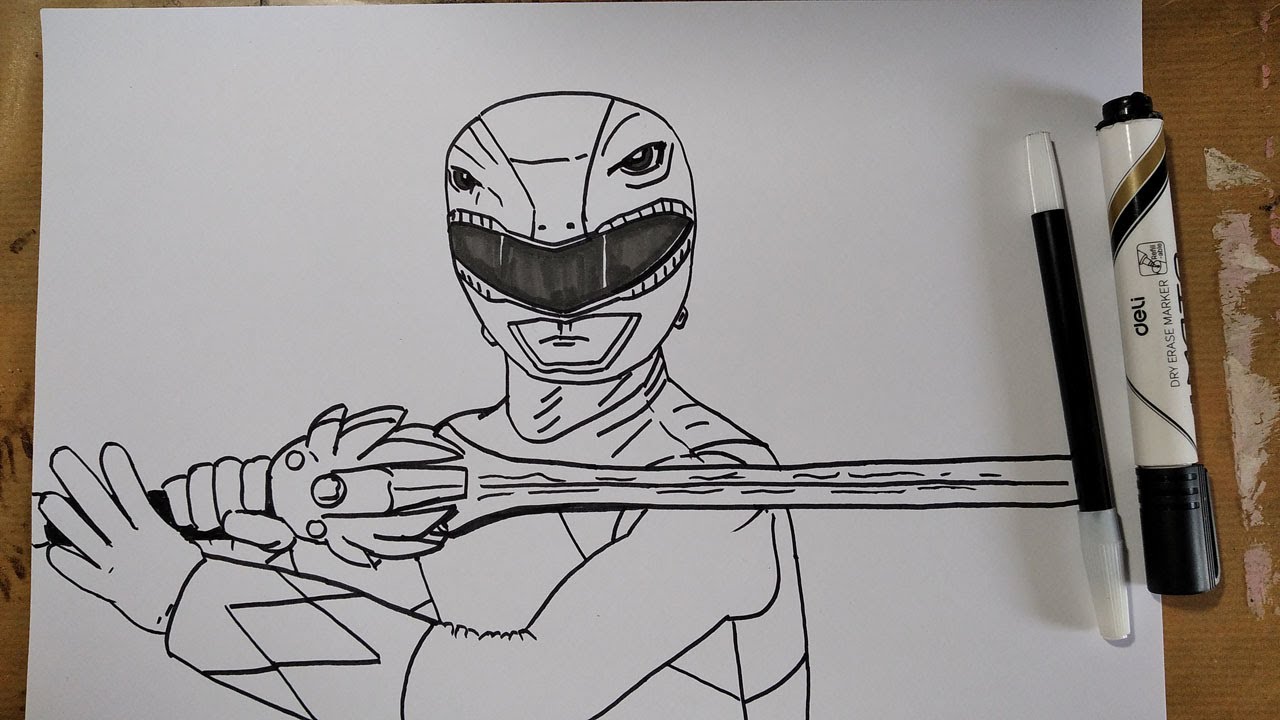 Cara Menggambar Power Ranger Merah - YouTube
