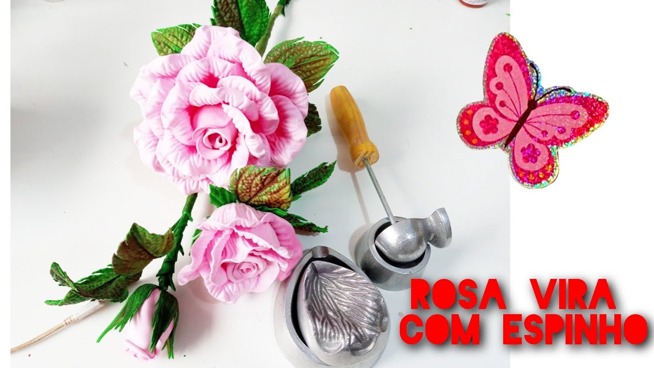 #ROSA #pétala virada#COM ESPINHOS passo a passo