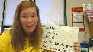 Famous Saxon Phonics Grade 2 Lesson 42 Final Stable Syllable ble Profile