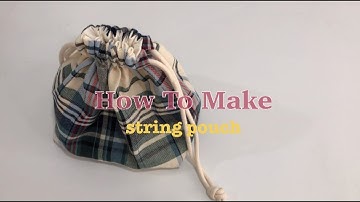 sub) DIY_string pouch, 스트링파우치 만들기, 파우치 만들기, 재봉틀, 최봉틀