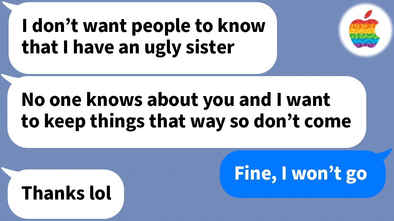 【Apple】 Поскольку я слишком уродлива для свадьбы моей сестры-модели, похоже, мы больше не семья.