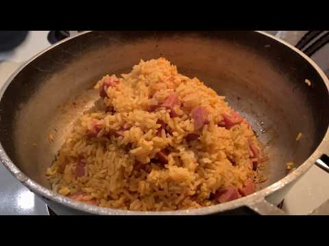 Como cozinhar arroz estilo espanhol, com Spam