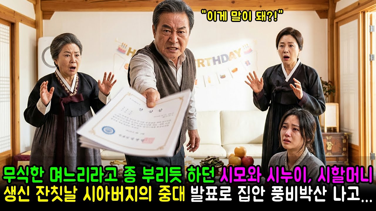 무식한 며느리라고 종 부리듯 하던 시모와 시누이, 시할머니 생신 잔칫날 시아버지의 중대 발표로 집안 풍비박산 나고...| 반전사연 | 감동사연 | 노후사연 | 막장사연