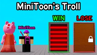 MINITOON&#39;S PIGGY TROLL CHAPTER in Roblox! (Piggy Custom Chapters)