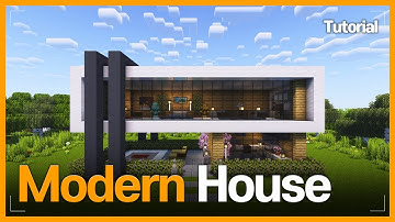 Minecraft⛏️: How to Build a Floating Glass Modern House – Tutorial🏠