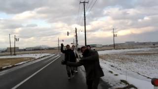 Winter in Tsubame-Sanjō  (燕三条 Tsubame-Sanjō), Niigata.