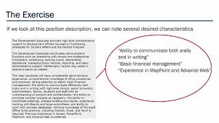 Analyzing A Job Description