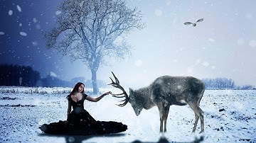 Girl And Deer | Fantasy Surreal Scene | Photoshop Tutorial | Photo Manipulation