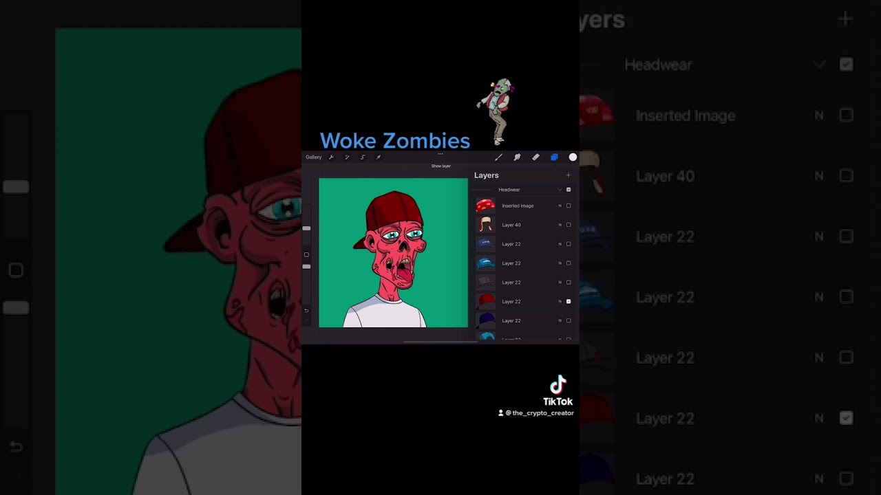 Creating 40-60 headwear layers for NFTs