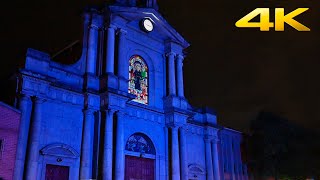 viernes en la noche por el barrio Aranjuez de Medellín // 4k-UHD