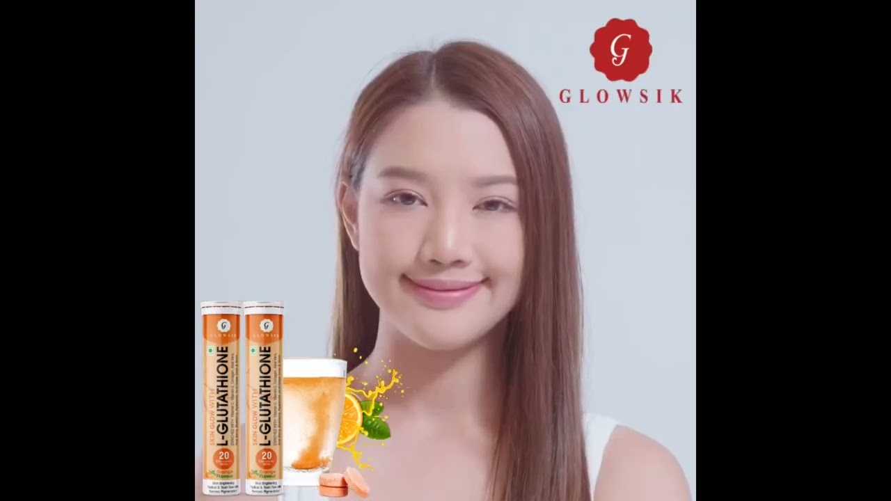 Glowsik Glutathione Effervescent Tablets | L-Glutathione with Vitamin C 