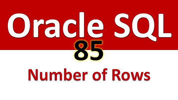 Oracle SQL Developer Tutorial For Beginners   85   Find the Total Number of Rows