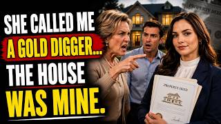 My Mother-in-Law Called Me a Gold Digger—She Didn't Know I Owned the House
