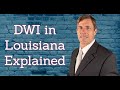 This video describes everything you need to know if you’ve been arrested for a DUI in Louisiana. Whether you were arrested for DUI first offense, DWI second offense, or felony DWI, this video can help you understand the penalties and court system a little better. Click on the link to explore the many informative pages about DUI in Louisiana.