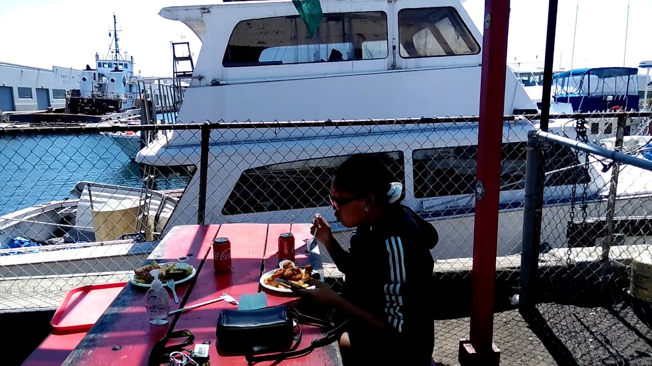 Fresh and delicious grilled halibut plate and calamari at Berth 55 Fish