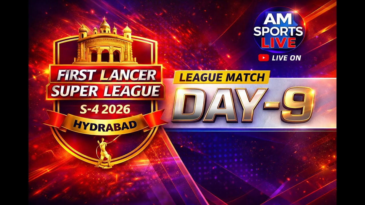 🛑: LIVE NOW 🛑:🏆 LEAGUE MATCH DAY 9:  FIRST LANCER SUPER LEAGUE S-4 || HAYDRABAD
